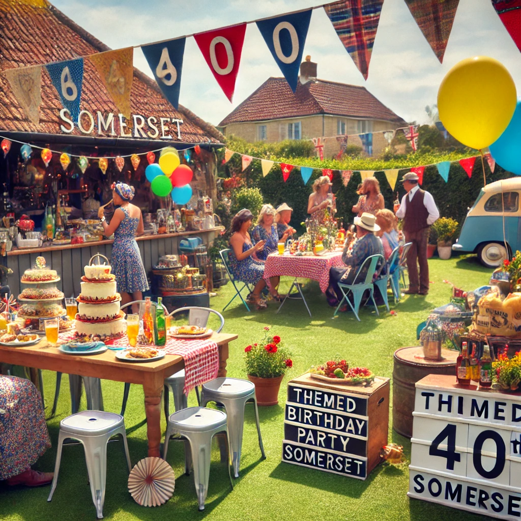 Themed 40th Birthday Parties in Somerset: From Retro Vibes to Boho Glam