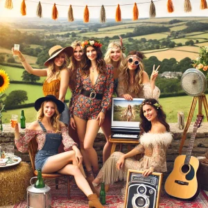 Glamorous Hen Party Photoshoot Experiences in Somerset: Vintage, Boho, and More